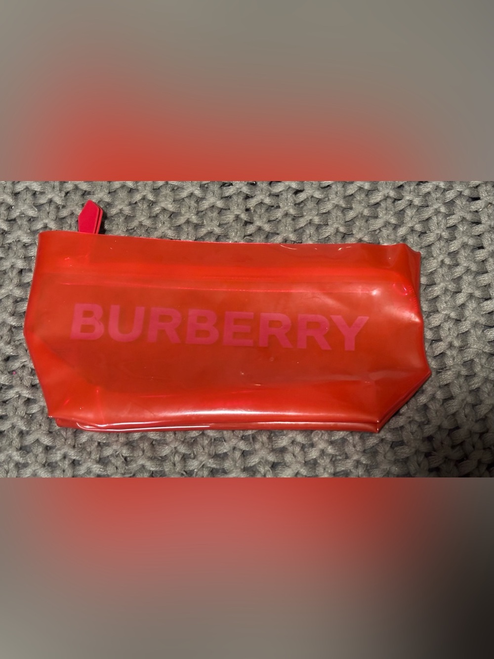 Burberry Translucent Red Cosmetics Pouch